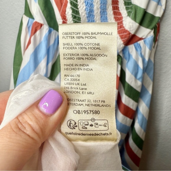 Anthropologie MAEVE Halter Striped Full Skirt Cotton Women’s Midi Dress Sz XS - Picture 10 of 15